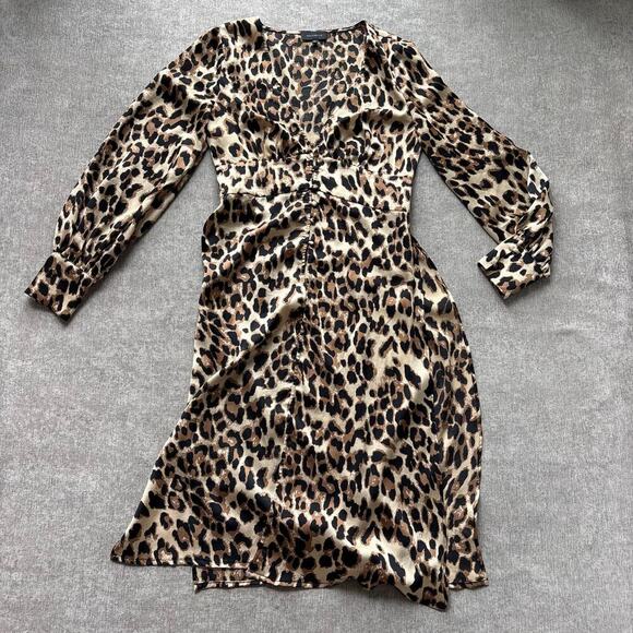 Majorelle Dresses & Skirts - Majorelle Satin Leopard Midi Dress